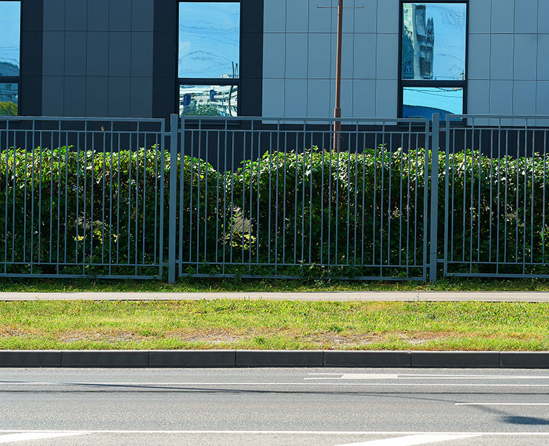 Denver commercial office building fence