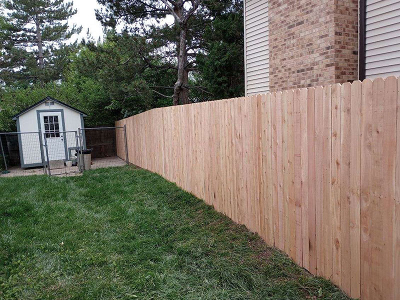 Cedar 6 foot wood privacy fence in Denver