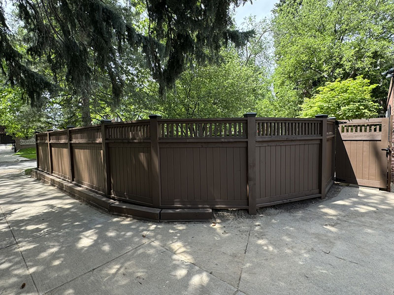 Denver brown vinyl privacy fence