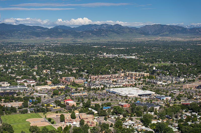 Aerial view of Arvada, CO