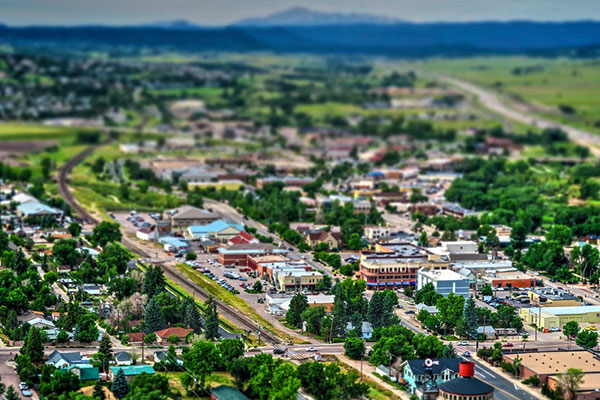 Castle Rock, Colorado aerial view