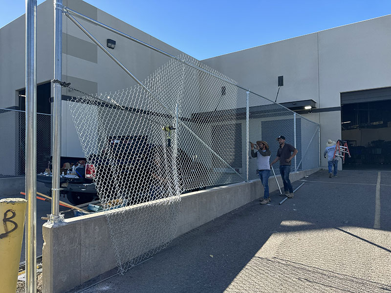 Denver commercial chain linked fence job Denver commercial chain linked fence job